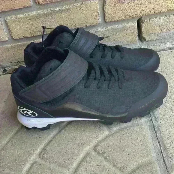 Rawlings Coolflo System Men’s 10.5D Black Baseball/Softball Cleats - Picture 5 of 12